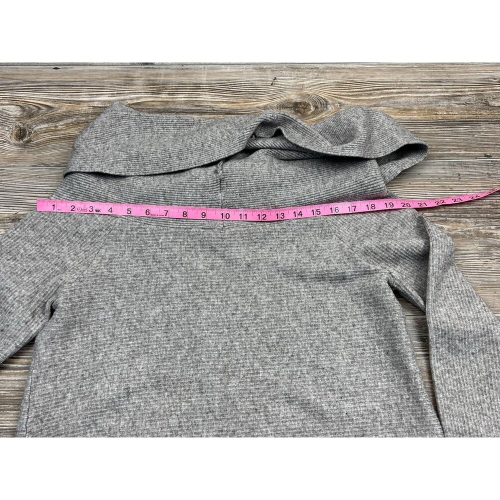 Seraphine Maternity Sweater Grey Knit Cowl Neck MED Soft‎ Cozy Warm Winter Chic - Picture 12 of 14